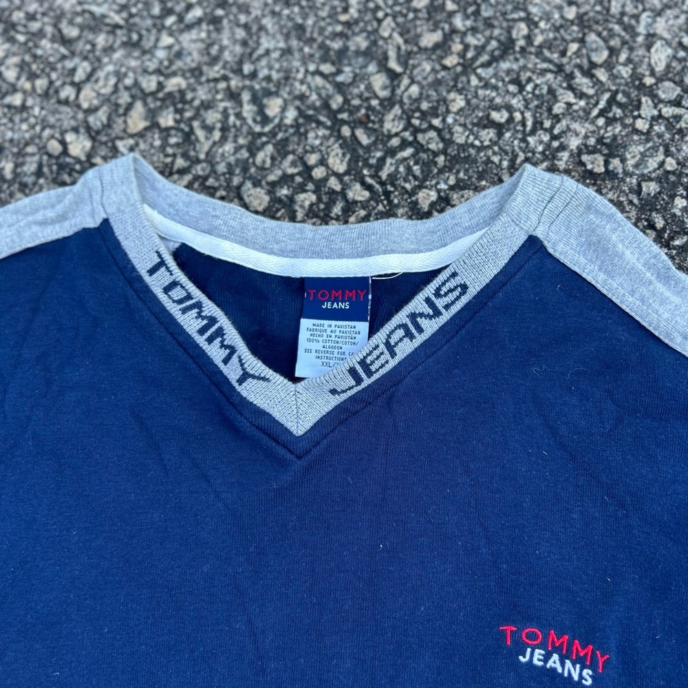 Tommy Hilfiger Navy and Gray Tee